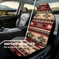 thumbnail image 5 of Yuyamidu Red Car Seat Covers Full Set of 2 Southwest Aztec Horse Vehicle Front Seats Covers Stretchy Washable Car Accessories Bucket Seat Cover, 5 of 6