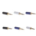 thumbnail image 1 of 6 Piezas, 4 Polos, 3,5 Mm, 1/8 ", , Adaptador de Enchufe para Auriculares, Soldadura de Vídeo Hugo Enchufe de auriculares 6PCS, 1 of 10