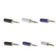 thumbnail image 1 of 6Pcs 4-Pole 3.5mm 1/8 " Adaptador de enchufe para auriculares Audio Negro + + Azul, 1 of 9