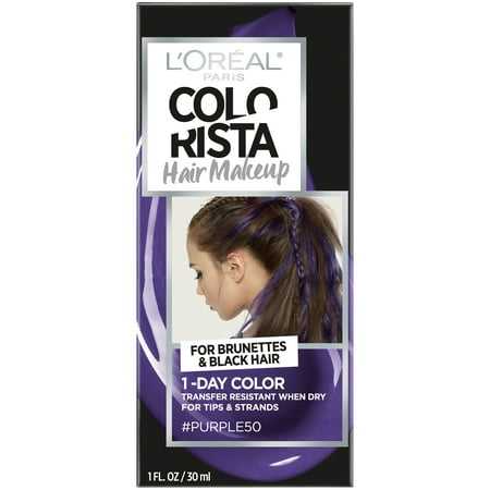 L Oreal Paris Colorista Hair Makeup 1 Day Hair Color Purple50