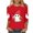 Red 03, variant on Funny Crewneck Tshirts Womens 3/4 Sleeve Halloween Graphic Tee Tops Cute Ghost Soft Loose Pullover Navy 2XL