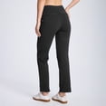 thumbnail image 3 of MASKERT Women’s Fleece Pants, High Waisted Casual Straight Leg Pants with Stretch, Warm Fleece Lined Slim Fit Pants with Zipper Pockets for Work Golf Hiking Daily Wear, 3 of 10