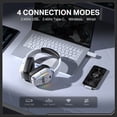thumbnail image 3 of Siivton Wireless Gaming Headset with 2.4GHz & Bluetooth 5.3, for PS5, PS4, PC, Switch, 60H Battery Life, Noise Canceling Mic, 7.1 Surround Sound, RGB Light, Foldable Headphones - White, 3 of 10