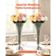 thumbnail image 2 of 4 PCS Crystal Wedding Flower Vase 20 in Tall Flower Table Centerpieces Crystal Cylinder Banquet Vases Easy Installation Versatile Arrangement Stand for Party Events Room Home Decor Silver, 2 of 12