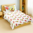 thumbnail image 2 of Spongebob Sheet Set Underwater Vibes - Bundle of Spongebob Bedding Including: Flat Sheet, Fitted Sheet, and Pillowcase for Twin Bed Plus Stickers, More for Kids, 2 of 4