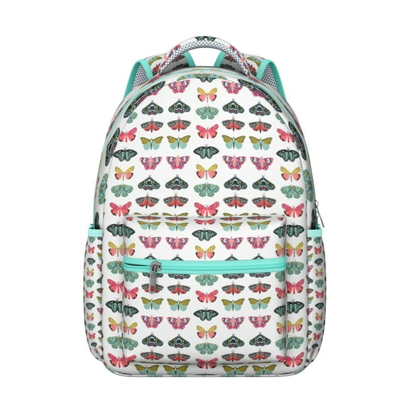 "Cute Butterfly Design Backpack - Roomy School Bag with 15 Inch Laptop Pocket, Water-Resistant Material, Fashionable Bookbag for College Women Students"
