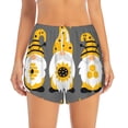 thumbnail image 3 of Uemuo Bee Kind Pattern Women's Athletic Shorts High Waisted Running Shorts with Liner Pockets Gym Elastic Workout Shorts-X-Large, 3 of 9