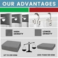 thumbnail image 2 of Grey Shower Curtain and Liner Set - 230GSM Waffle Weave Textured Heavy Duty,Hotel Luxury Weighted Bath Curtain,71W x 74H, 2 of 4