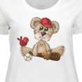 thumbnail image 4 of Inktastic Baseball Teddy Bear Women's Plus Size T-Shirt, 4 of 5