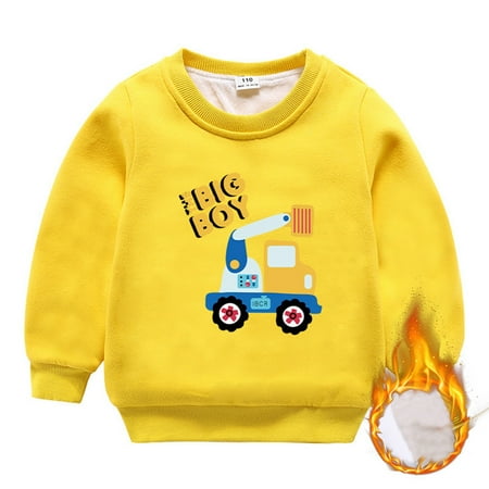 

UUWENDA Hoodies For Toddler Girls Long Sleeve Hoodie For Girls Pullover Casual Cartoon Car Printed Warm Loose Fit Fleeced Thickened Oversized Hooded Sweatshirts Comfy School Clothing