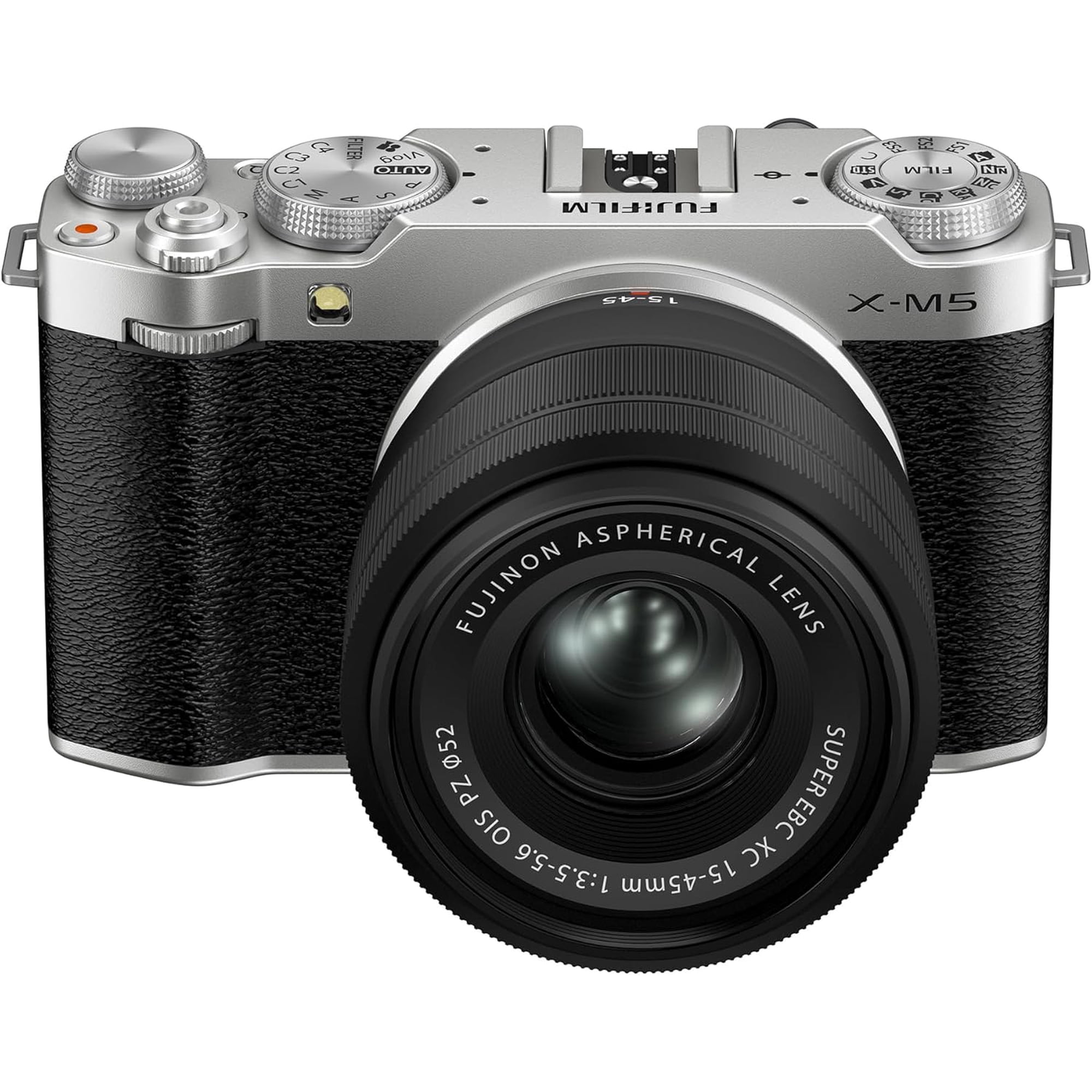 Fujifilm X-M5 Mirrorless Digital Camera XC15-45mmF3.5-5.6 OIS PZ Lens Kit - Silver #16953962