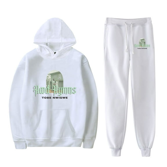 Tobe Nwigwe Hood Hymns Merch Hoodie and SWEATPANTS set pop print Unisex Casual Street Clothing