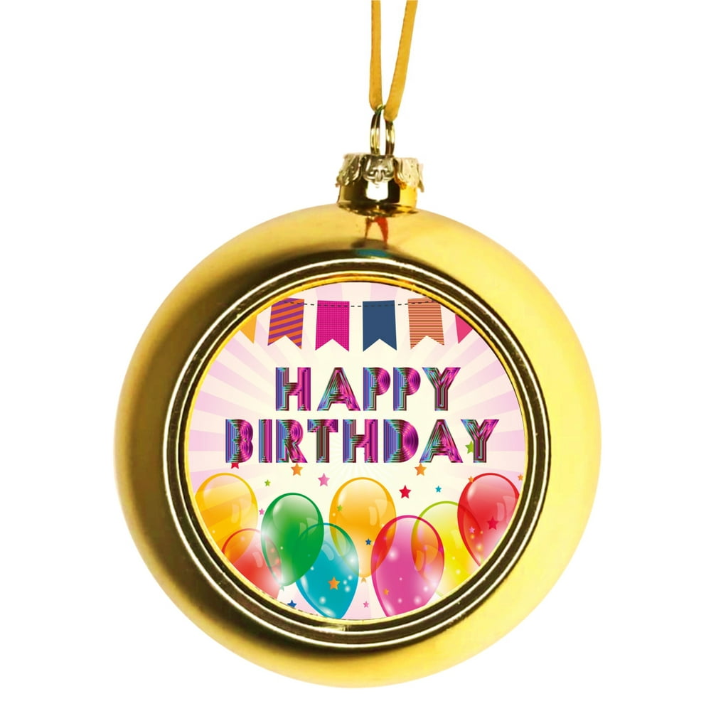 Happy Birthday Ornaments for Tree - Birthday Christmas Ornaments