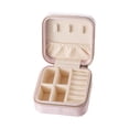 thumbnail image 1 of Organizador de Caja de joyería Zulema doble capa portátil Rosado, 1 of 8