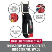 VELCRO Brand EASY HANG Magnet Strap Hook and Loop Fastener, Holds 10lbs, Metal Surfaces like Cabinets, Shelves, Refrigerators Hang Extension Cords, Hoses, Medium 16 x 1