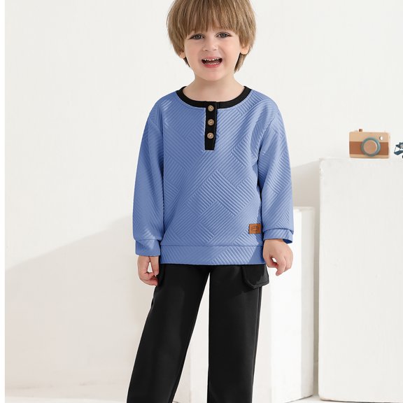 GYRATEDREAM Toddler Boy Clothes Set Long Sleeve Sweatshirt and Pants Fall Winter Outfits 2T 3T 4T 5T 6T