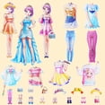 thumbnail image 2 of Jacone Magnetic Dress Up Dolls - Girls Fun Mix and Match Play Paper Dolls with Different Countries Magnetic Costume Stickers for Creating Imaginative Birthday Gifts, 2 of 6