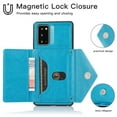 thumbnail image 3 of Wallet Case for Galaxy Note 20 Ultra, Detachable Crossbody Lanyard Strap PU Leather+Soft TPU Bumper Magnetic Clasp Back Flip Credit Card Slot Kickstand Cover for Samsung Galaxy Note 20 Ultra, Blue, 3 of 5