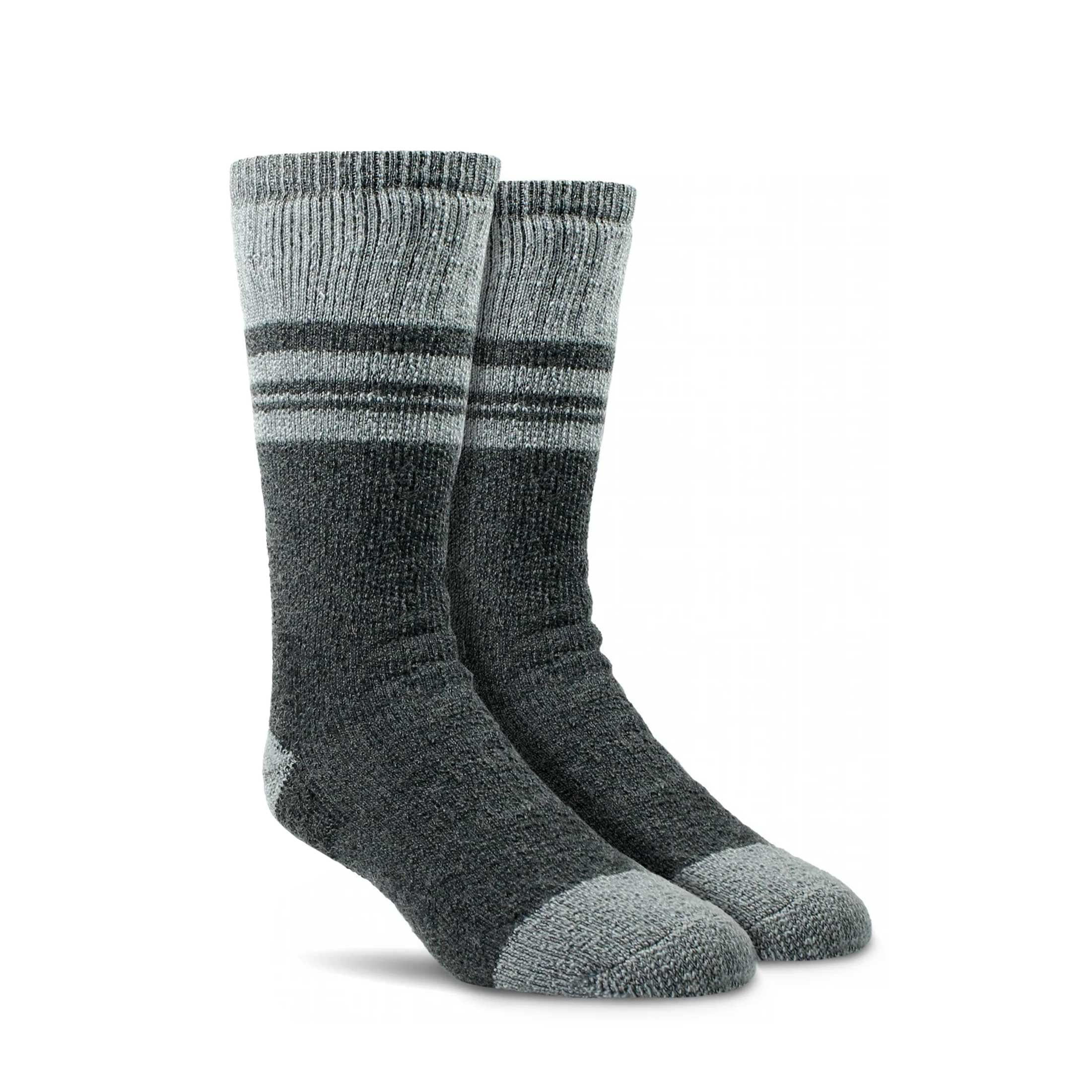 Realtree® Men's Thermal Socks with Repreve® Polyester (Charcoal, Size Large)