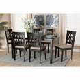 thumbnail image 3 of Baxton Studio Beige Fabric and Espresso Brown Finished Wood 7-Piece Dining Set, 3 of 15