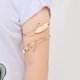 thumbnail image 4 of Pulsera de hoja Brazalete superior del brazo Brazalete Festival Brazalete ajustable nupcial, pulsera de brazalete abierto, 4 of 5
