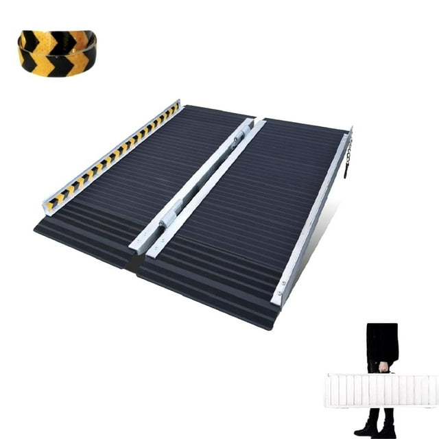 Rampa Antideslizante VENDAV Aluminio Portátil 3 Pies para Silla de Ruedas