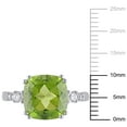 thumbnail image 2 of Everly Women's Created Sapphire and Created Peridot 10k White Gold Ring, 2 of 7