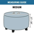 thumbnail image 2 of Gray Spandex Jacquard Round Ottoman Cover (Medium), 2 of 5