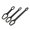 black, variant on Professional Carbon Steel 15Cm 23Cm 27Cm Double End Spanner Set With Comfortable Grip Suitable For Tight Space 3 Pack