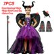 thumbnail image 3 of Disfraz de maléfica para Halloween para niñas, vestido de tutú negro de bautizo, Cosplay de demonio, Reina, bruja, ropa de fiesta de Carnaval, 3 of 5
