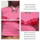 thumbnail image 5 of Camiseta corta con cuello redondo y estampado de patrón de sujetador de manga corta informal para mujer para uso de verano, 5 of 6