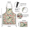 thumbnail image 3 of Pioneer Flower Floral Print Pattern Apron-Garden Aprons for Women with Pockets-Cotton Linen Waterproof Kitchen Cooking Gardening Aprons Adjustable for Kitchen,Cooking,BBQ and Salon 33x27 Inch, 3 of 7
