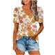 thumbnail image 2 of Puntoco Liquidación de blusas cortas para mujer, blusa holgada informal de manga corta a la moda para mujer, 2 of 5