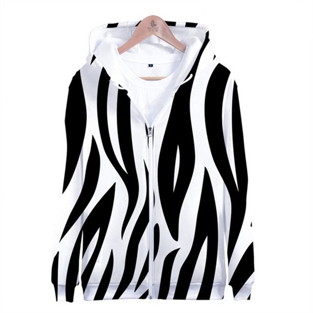 Sudadera con capucha y cremallera con estampado 3D de serpiente y leopardo para hombre y mujer, de manga larga, holgada, informal, urbana