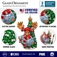 thumbnail image 3 of Cozy and Cute Sweater Moose Glass Christmas Ornament, Farmhouse Elk Tree Decoration, 3 of 6