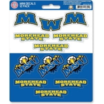 Morehead State University Eagles 12-Piece Mini Decal Sticker Set, 5x6 Inch Sheet, Gift for football fans for any hard surfaces around home, automotive, personal items