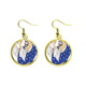thumbnail image 1 of Chino tradicional patrón de Ópera de Pekín Ear Dangle Golden Drop Earring Jewelry Mujer Unbranded M, 1 of 3