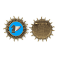 thumbnail image 1 of EsES Pieza de caballero chevama Pin de gancho de metal vintage con forma de sol Unbranded M, 1 of 3