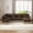 Brown Black, variant on Large Modular Sectional Corner Couches with Tassel, 6 Seater Sofa Big Comfy Leopard Chenille, L Shaped Couches with 2 Throw Pillows and 5 Lumbar Pillows, Movable Ottoman,Green black