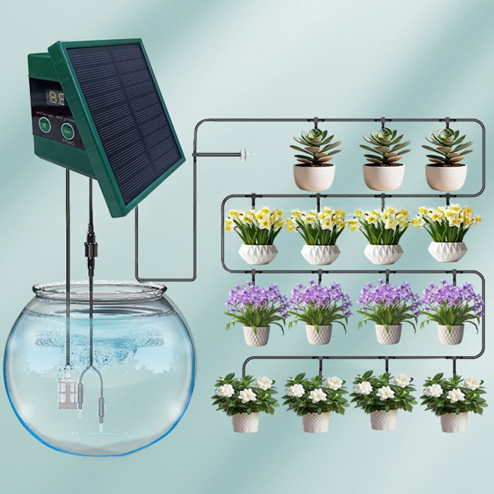 yaaqii Solar Irrigation System for Garden Balcony Automatic Drip Irrigation System DIY