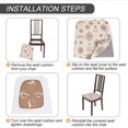 thumbnail image 6 of Christmas Snowflake Chair Seat Covers, Stretch Spandex Removable Cushion Covers for Holiday Decor, Washable Seat Protectors for Dining Room Chairs 4pcs, 6 of 6