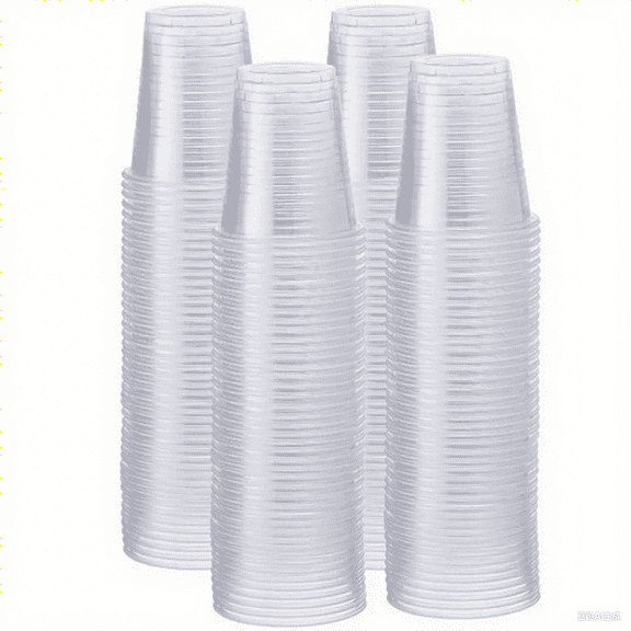 100 Pcs Clear Plastic Cups, Disposable Cold Water Party Drinking Cups, Disposable Mouthwash Cups Small Clear Tumblers for Wedding Thanksgiving Christmas Party