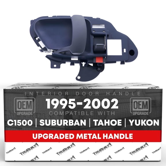 Interior Front/Rear Driver Door Handle - Compatible with 1995-1999 Chevrolet GMC C1500 & K1500 Suburban, C2500 & K2500 Suburban, 95-00 C3500 & K3500, 95-02 C3500HD, C5500 - Blue - OEM 15708045, 77572