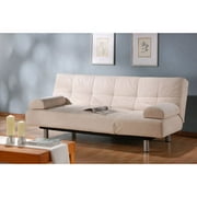 Atherton Home Manhattan Convertible Futon Sofa Bed and Lounger, Pearl