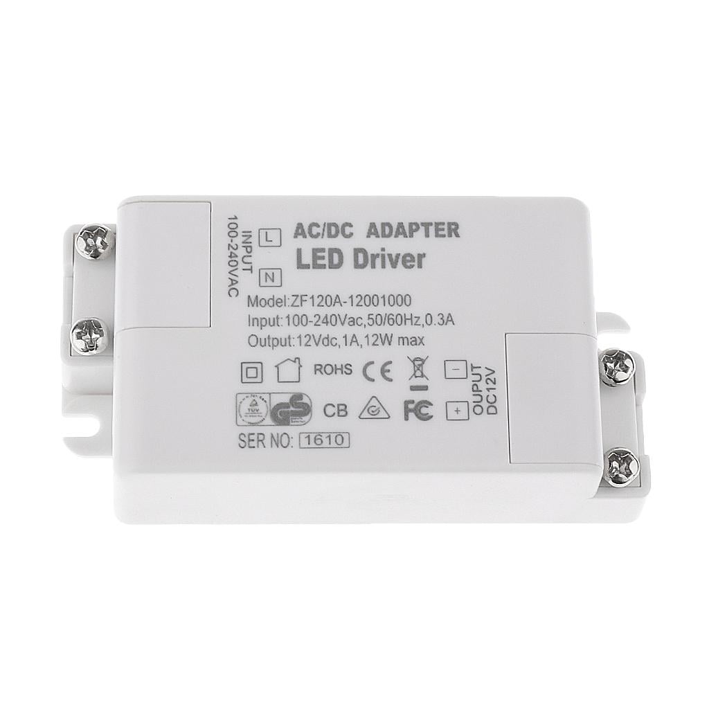 Ac 240V DC 12V 12W LED Adapter For / G4 / MR16 / GU5. Bulbs White - Walmart.com