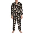 thumbnail image 3 of Naloa Flowe Rooster Men’s Pajamas Set - Long Sleeve Button Down Sleep Shirt and Pajama Bottoms Sleepwear Set-X-Large, 3 of 7