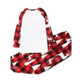 thumbnail image 3 of Christmas Pajamas for Family, Long Sleeve Reindeer Print Raglan Tops + Plaid Pants Set, 3 of 10