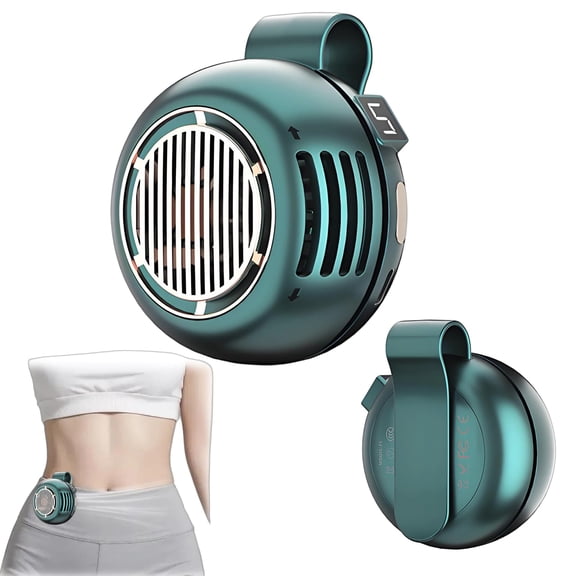 Portable Clip-On Bladeless Fan,Mini Desk Fan with 360° Rotating Clamp, 5-Speed Adjustable, Quiet Bladeless Cooling for Office, Travel & Outdoo