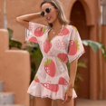 thumbnail image 2 of Strawberries Colorful Pink Red Green Cover Ups Dresses Women Summer Dress Vintage, 2 of 6