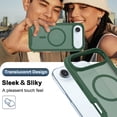 thumbnail image 3 of For iPhone Air Case, 360° Rugged Protective Shell with Screen Protector, Heavy Duty Shockproof Case Matte Translucent Compatible with Magsafe, Green, 3 of 6